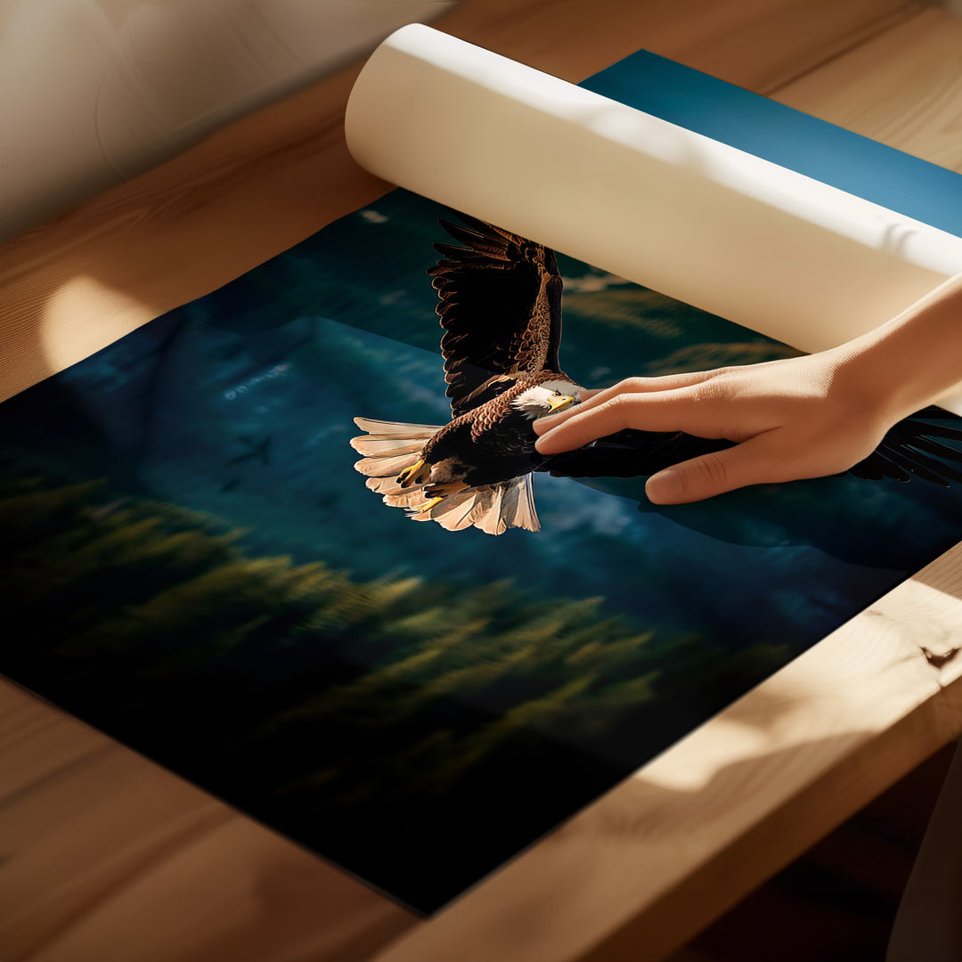 Flight of an eagle motivational art