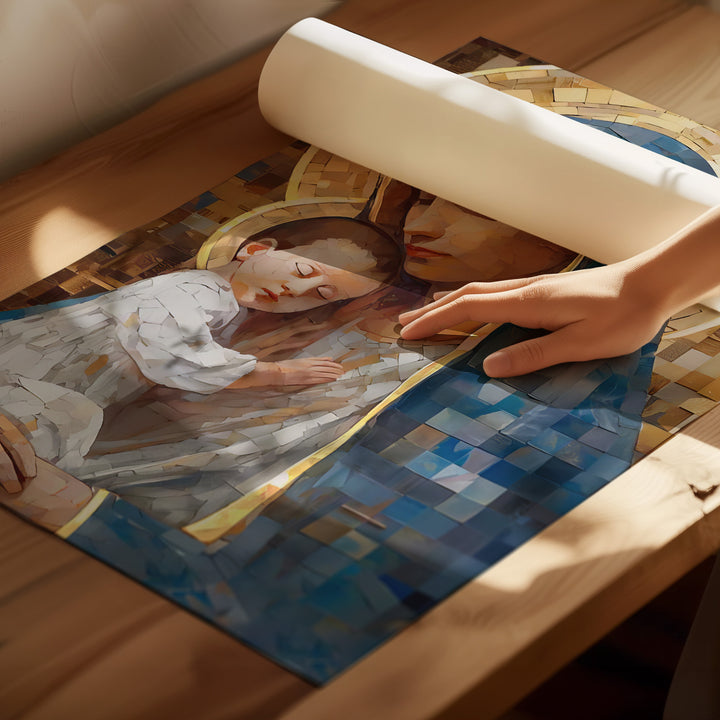 Abstract Virgin Mary Painting