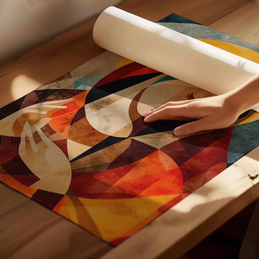 Abstract Painting of Virgin Mary