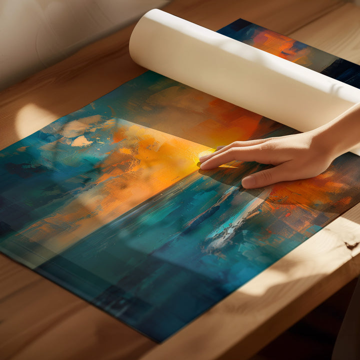 Abstract Sunset Nature Painting