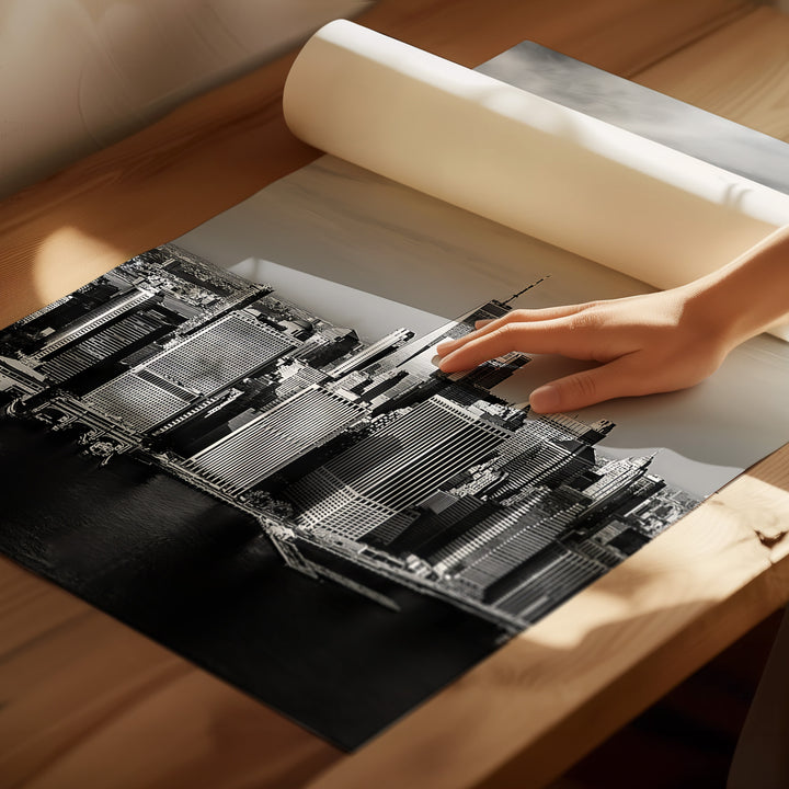 NYC City View Vintage Canvas Print