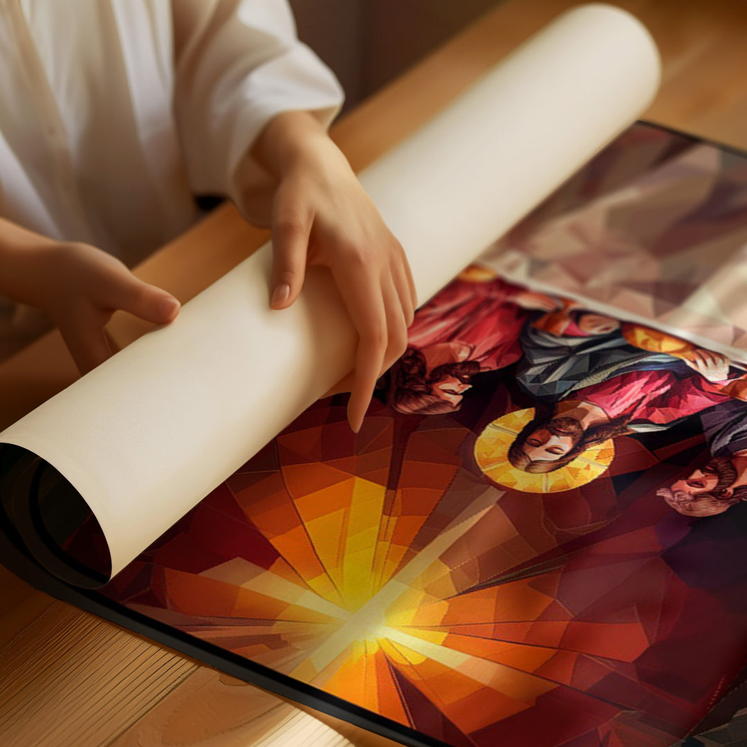 Geometric Holy Supper Canvas Print
