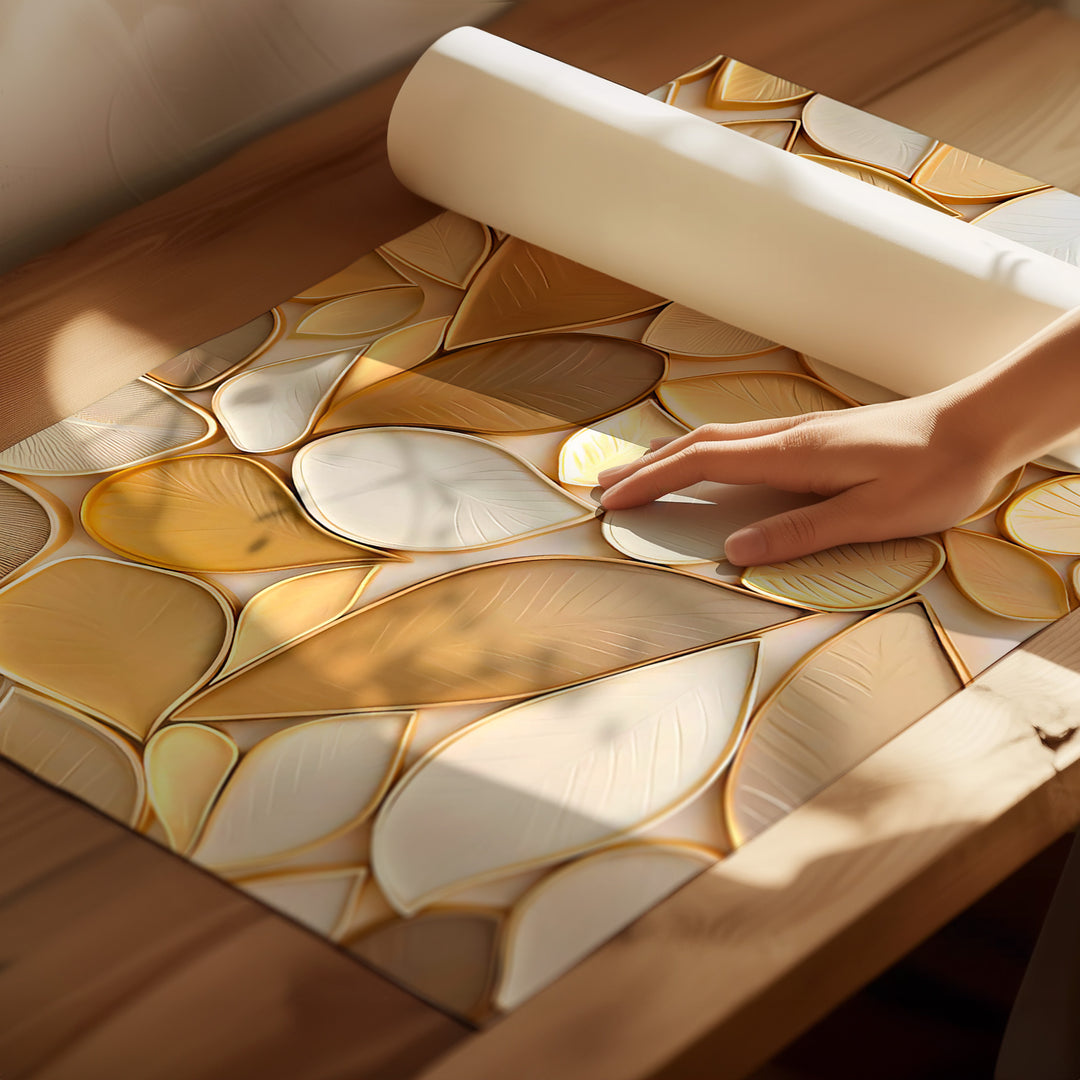 Boho Golden Leaves Canvas Wall Art