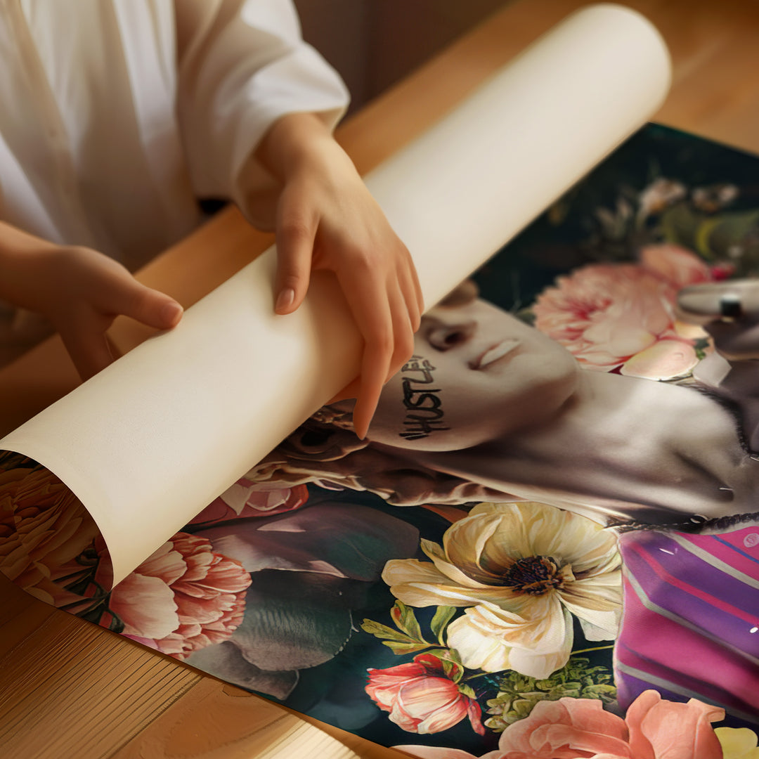 David Floral Abstract Painting