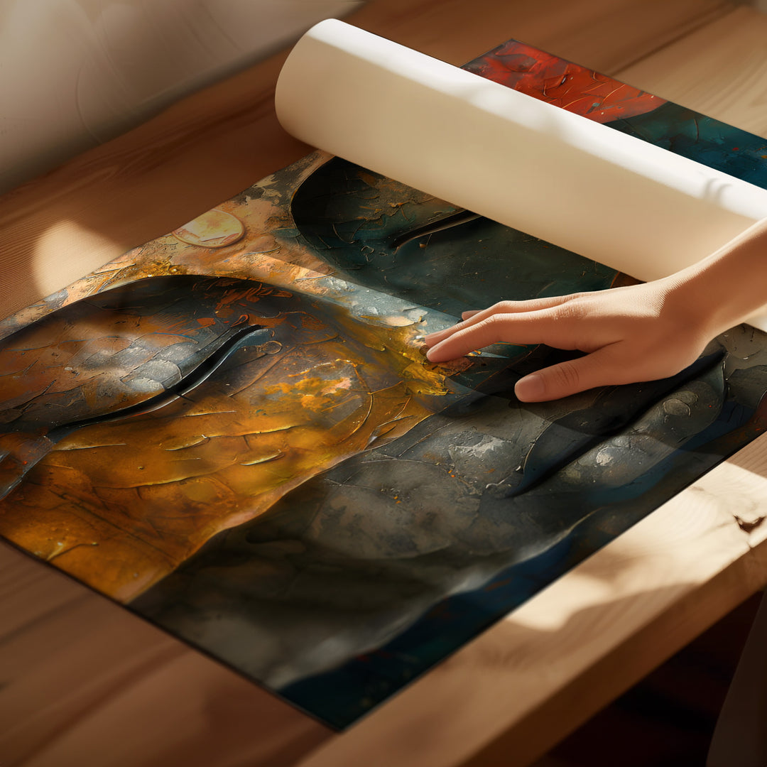 Holy Buddha Abstract Painting