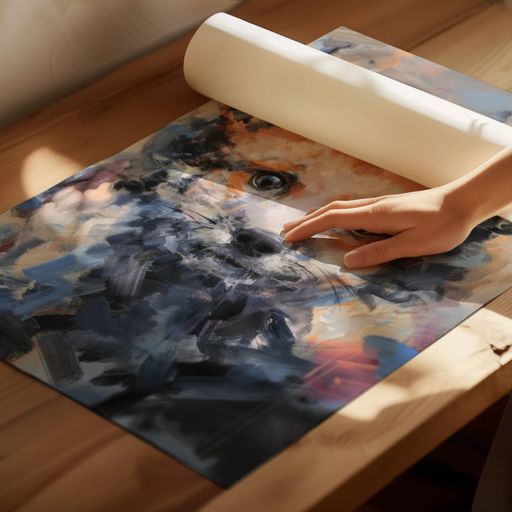 Abstract Painting Of A Wolf Pup