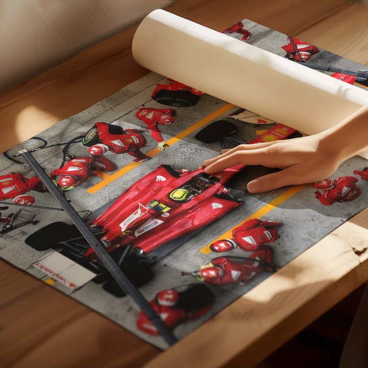Formula 1 Ferrari Speed Racing Canvas Print