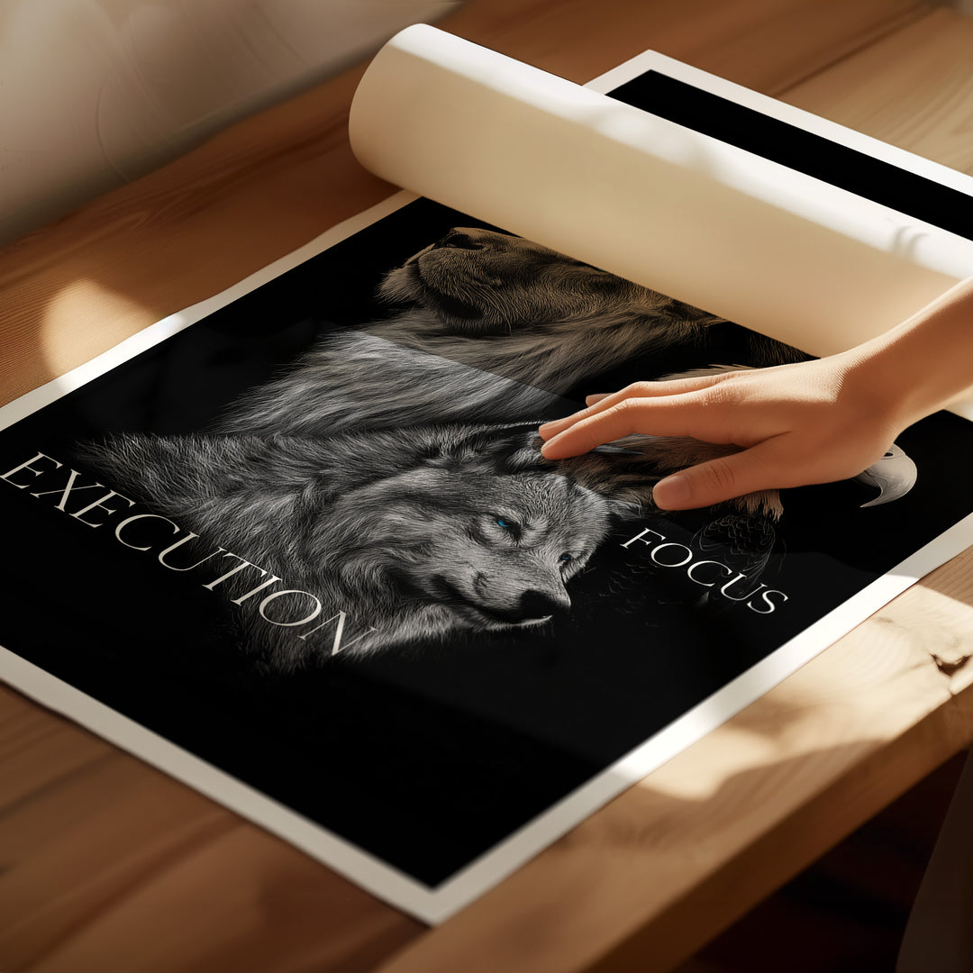 The Power Trio – Discipline, Execution & Focus Canvas Wall Art