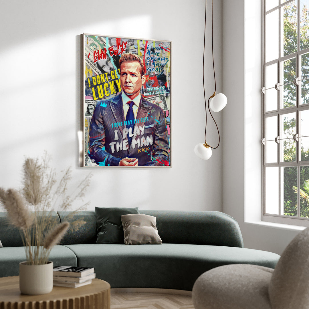 NYC Lawyer Pop Art Play the Man Quote (Suits Inspired)