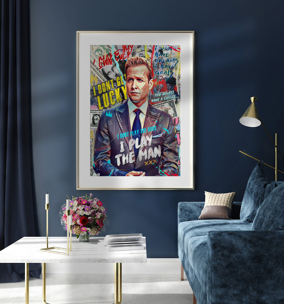 NYC Lawyer Pop Art Play the Man Quote (Suits Inspired)