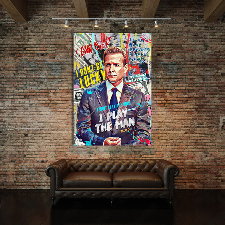 NYC Lawyer Pop Art Play the Man Quote (Suits Inspired)