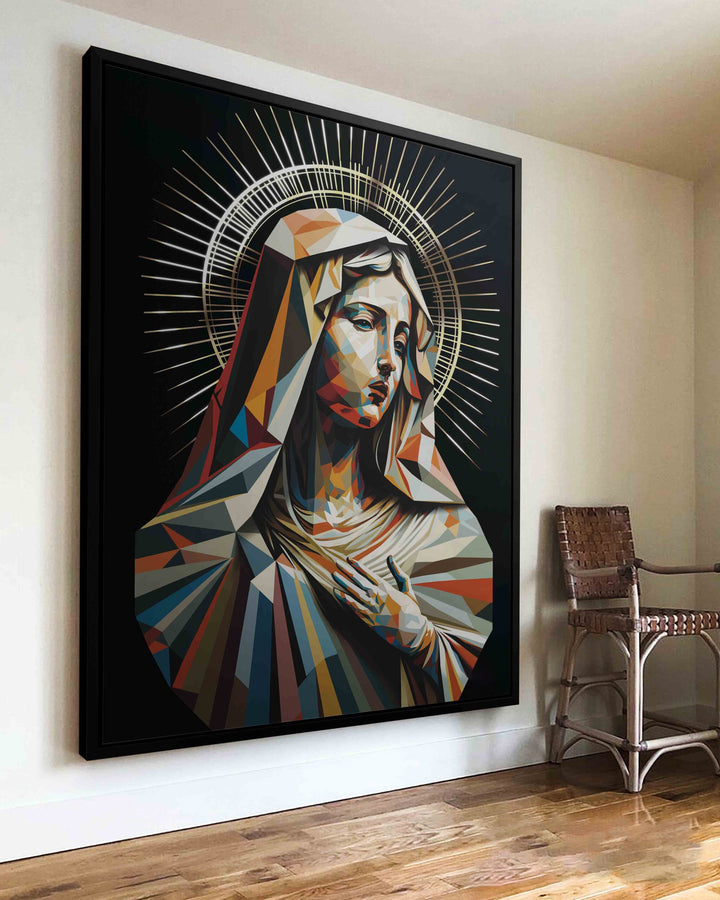 Virgin Mary Catholic Wall Art for Modern Homes  Mother Mary Home Decor