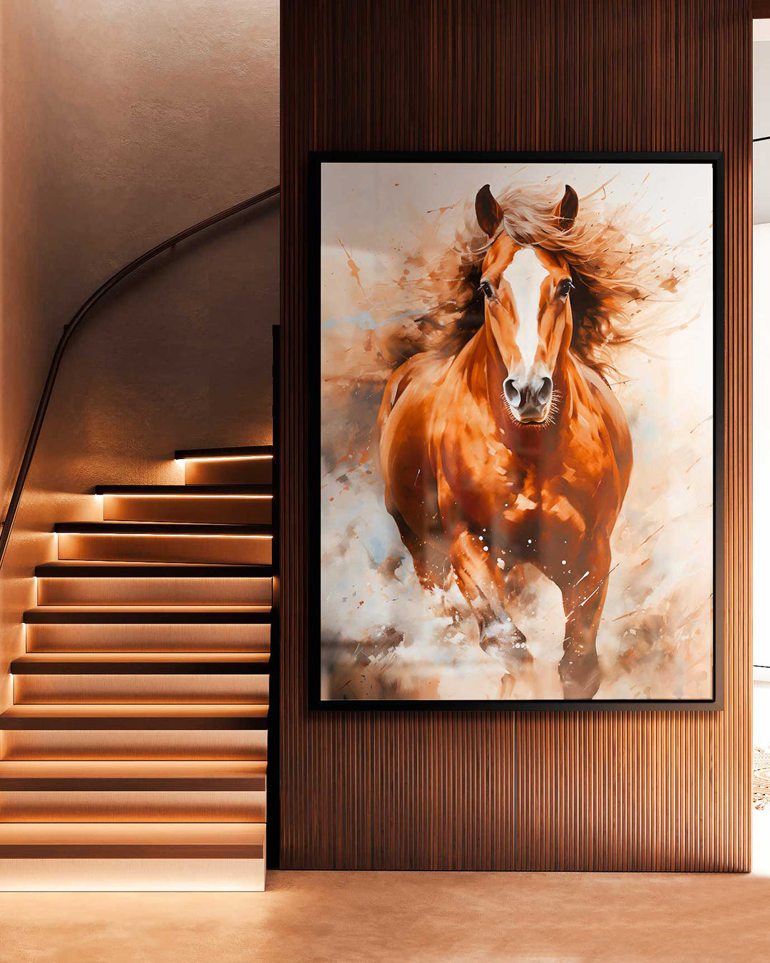 Running Horse Modern Canvas Print