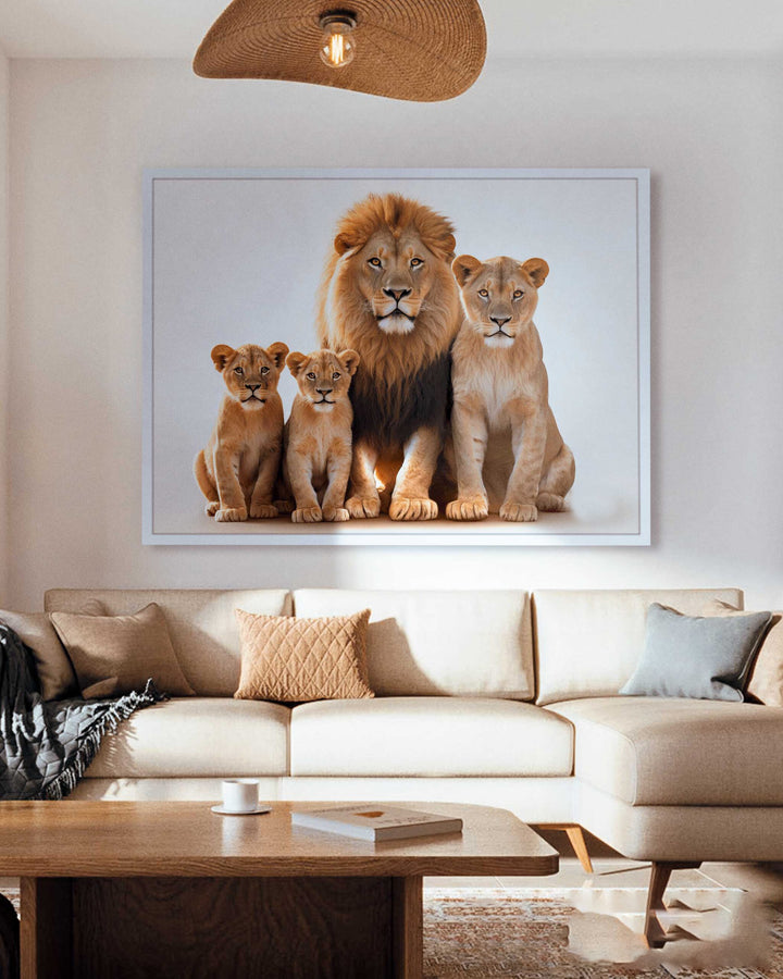 Lion Family Canvas Print