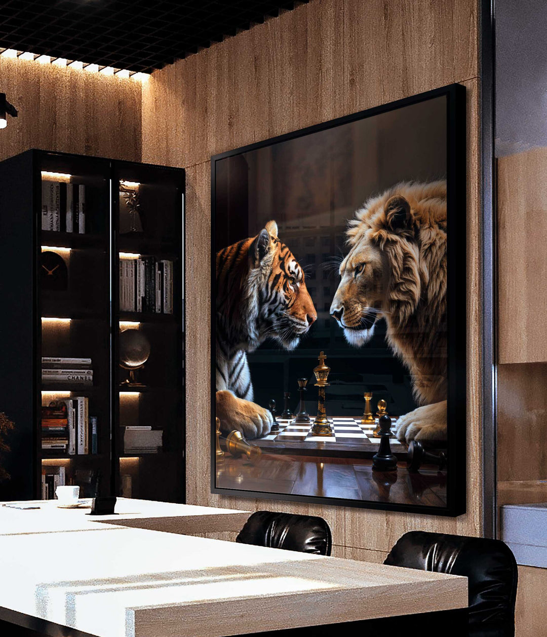 Lion vs Tiger Game of Beast Canvas Print