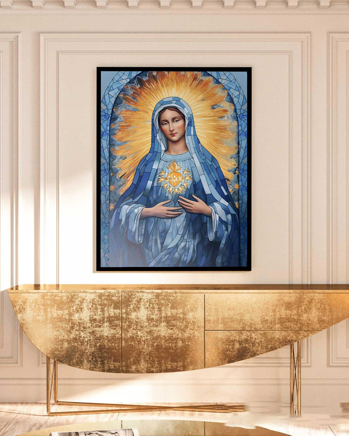 Virgin Mary Vitrart Canvas Print