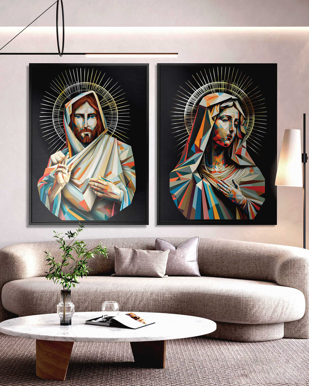 Virgin Mary Catholic Wall Art for Modern Homes  Mother Mary Home Decor