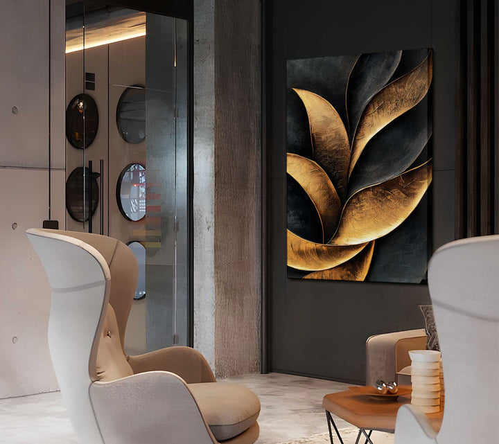 Abstract Painting Growing Foliage