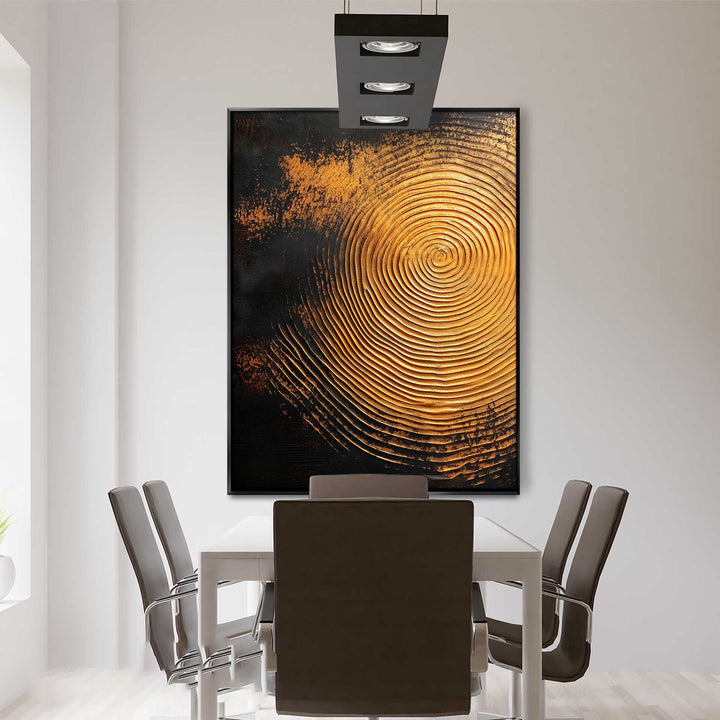 Abstract Painting Golden Ripples