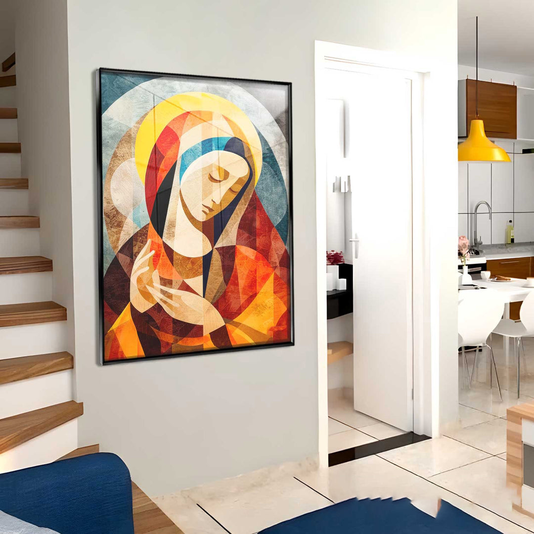 Abstract Painting of Virgin Mary