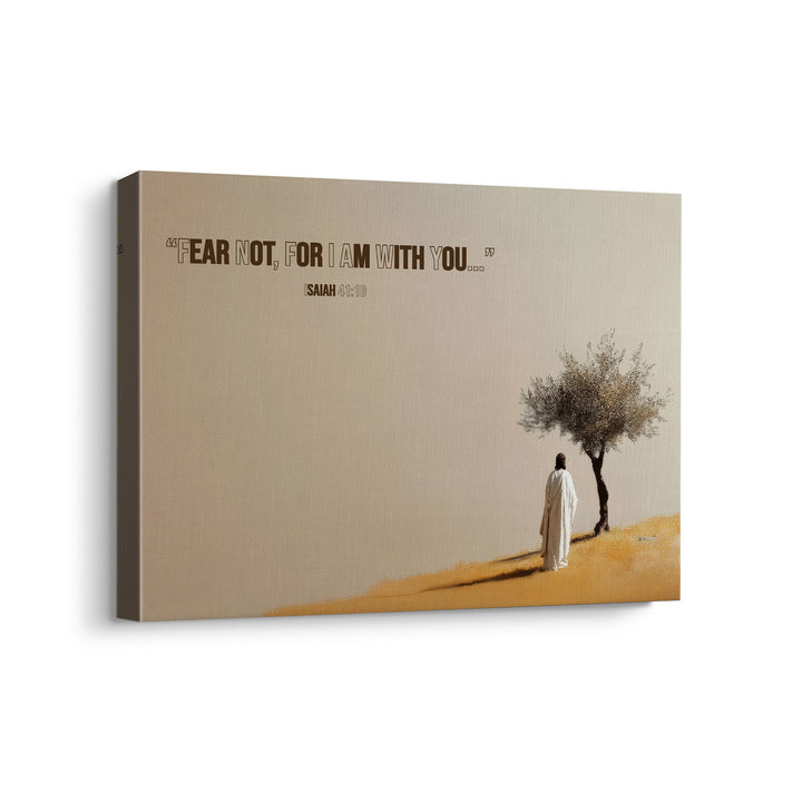 Fear Not for I Am With You Canvas – Minimalist Christian Wall Art