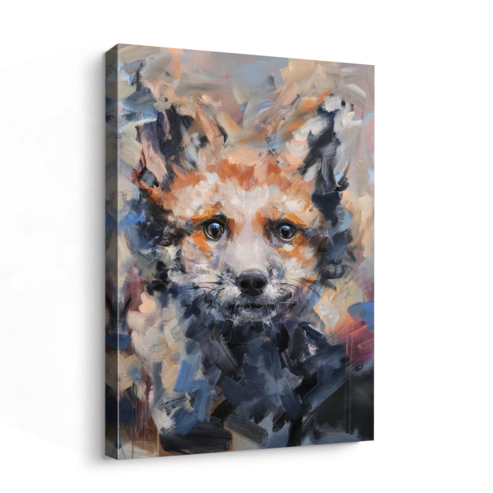 Abstract Painting Of A Wolf Pup
