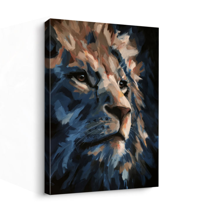 Majestic Lion Canvas – Abstract King Of The Wild