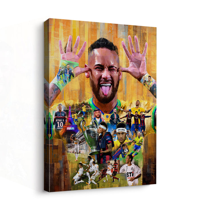 Neymar Footballer Steet Graffiti Pop Art
