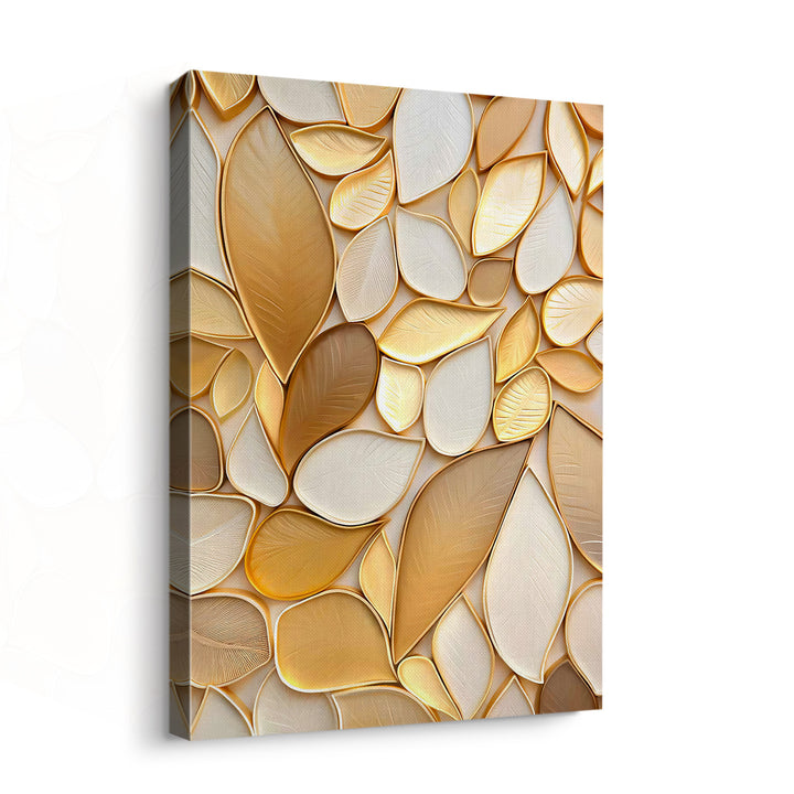 Boho Golden Leaves Canvas Wall Art