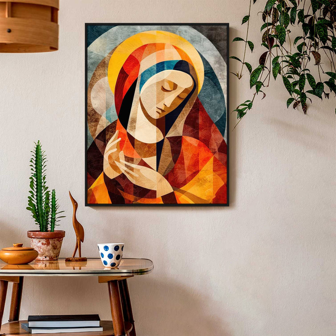 Abstract Painting of Virgin Mary