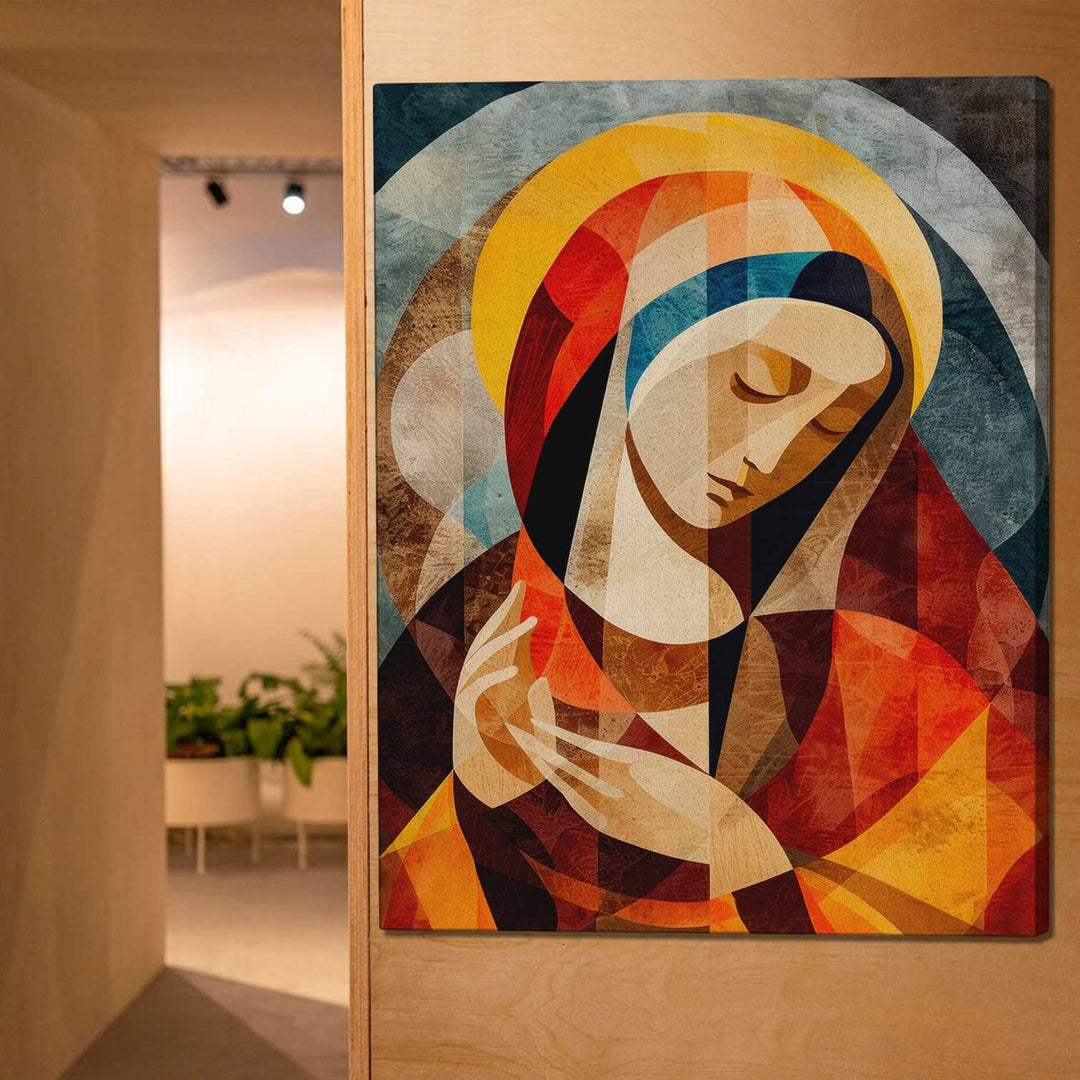 Abstract Painting of Virgin Mary