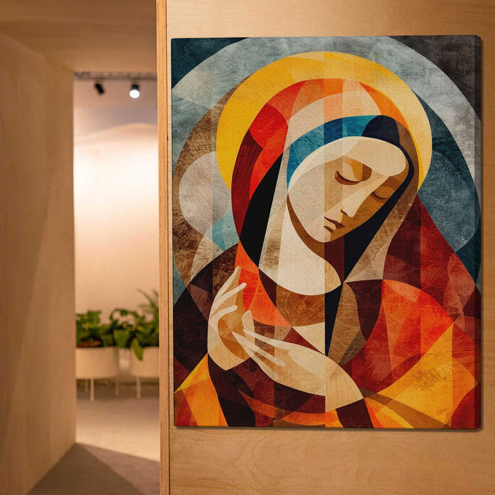 Abstract Painting of Virgin Mary