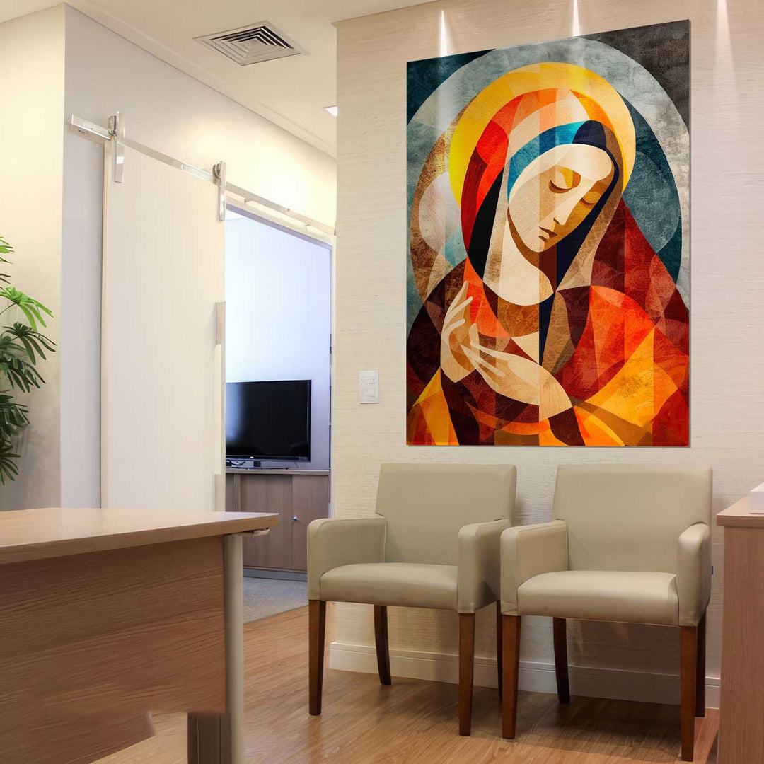 Abstract Painting of Virgin Mary