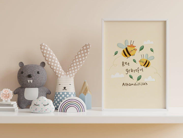 Bee Grateful Alhamdulillah | Islamic Kids Wall Art