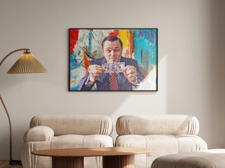 Wolf of Wall Street, Canvas Wall Art, Money Talks, Modern Pop Art