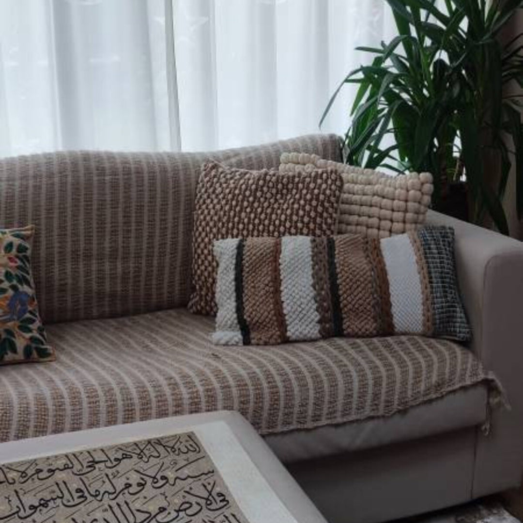 Vintage Ayatul Kursi Islamic art with soft beige tones