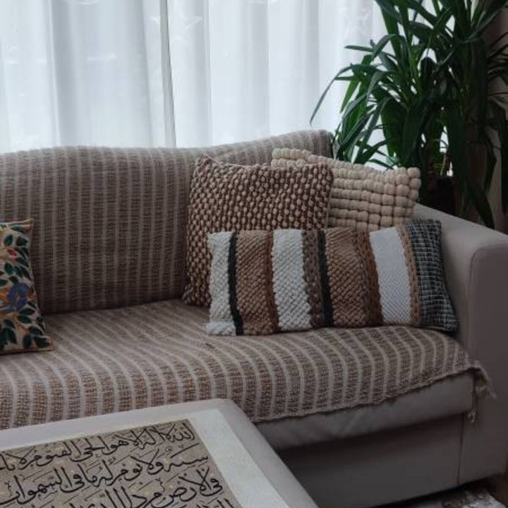 Vintage Ayatul Kursi Islamic art with soft beige tones