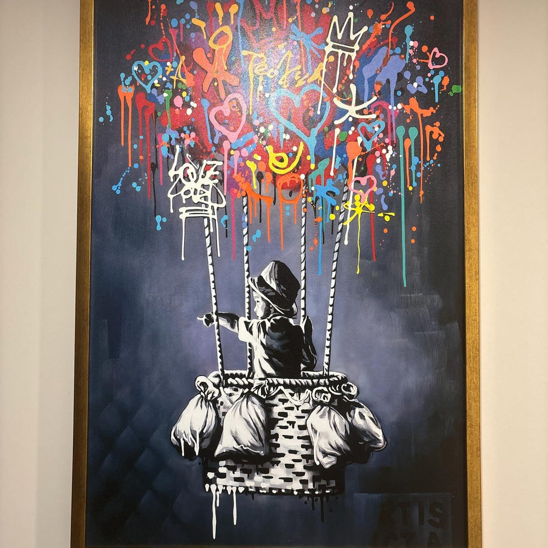 High-resolution shot emphasizing contrast and painterly texture on canvas