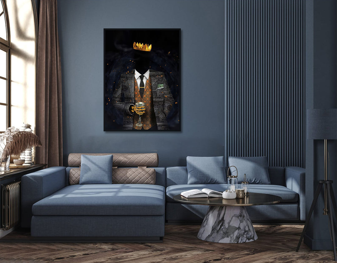 Men is King Money Success Canvas Print