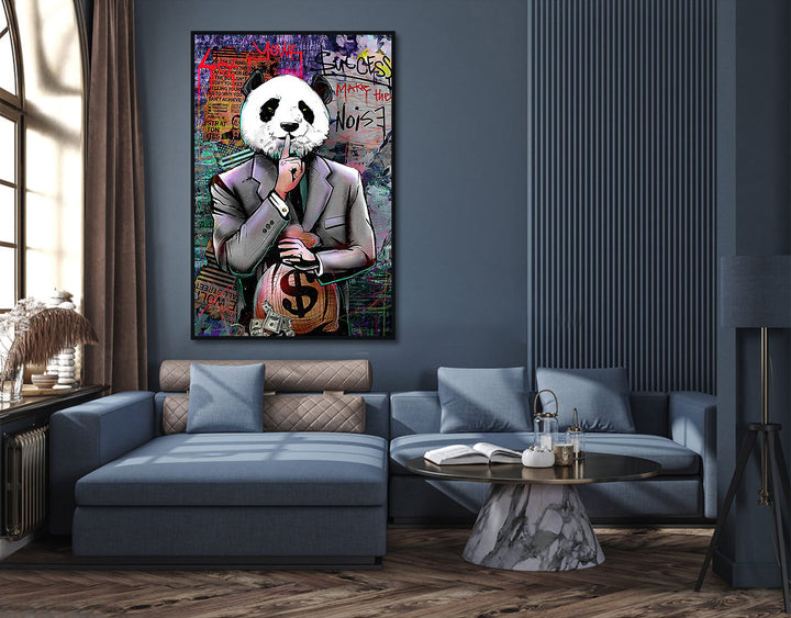 Success Panda Graffiti Pop Canvas Print