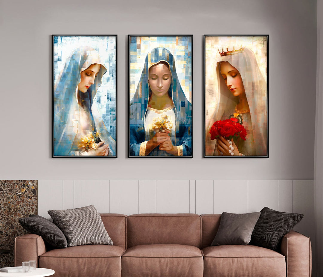 Abstract Art Print - Virgin Mary