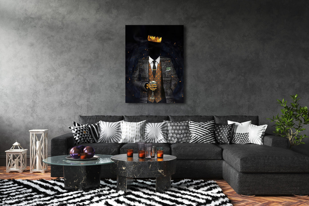 Men is King Money Success Canvas Print