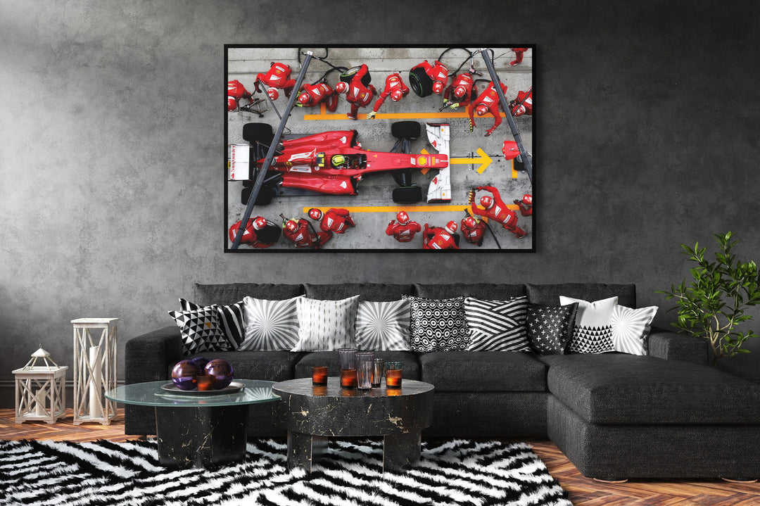 Formula 1 Ferrari Speed Racing Canvas Print