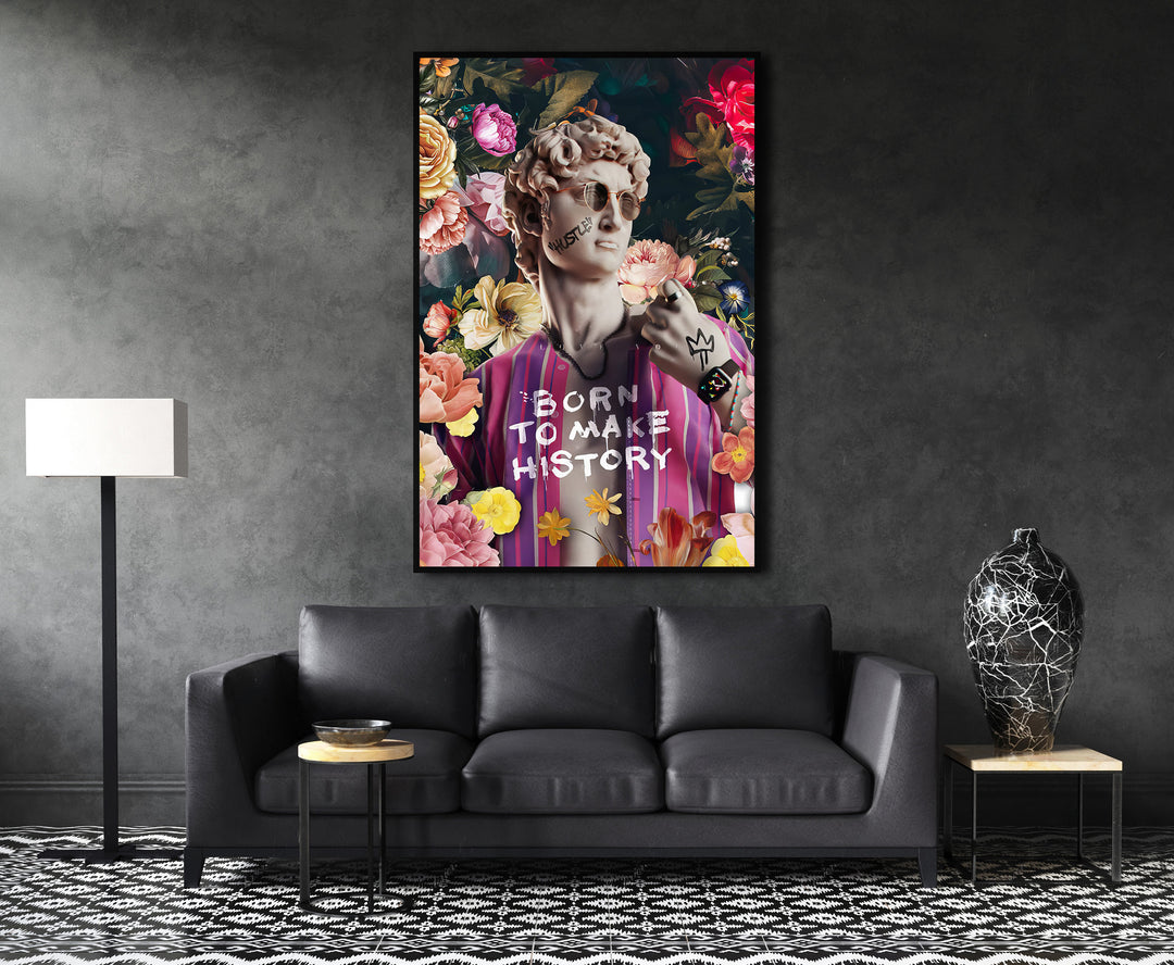 David Floral Abstract Painting