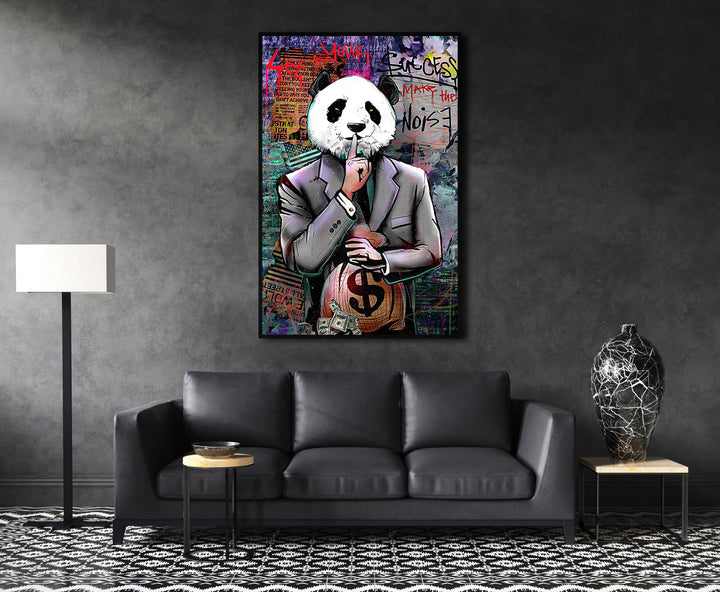 Success Panda Graffiti Pop Canvas Print