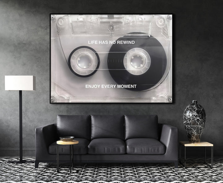 Life Has No Rewind Motivational Canvas Print