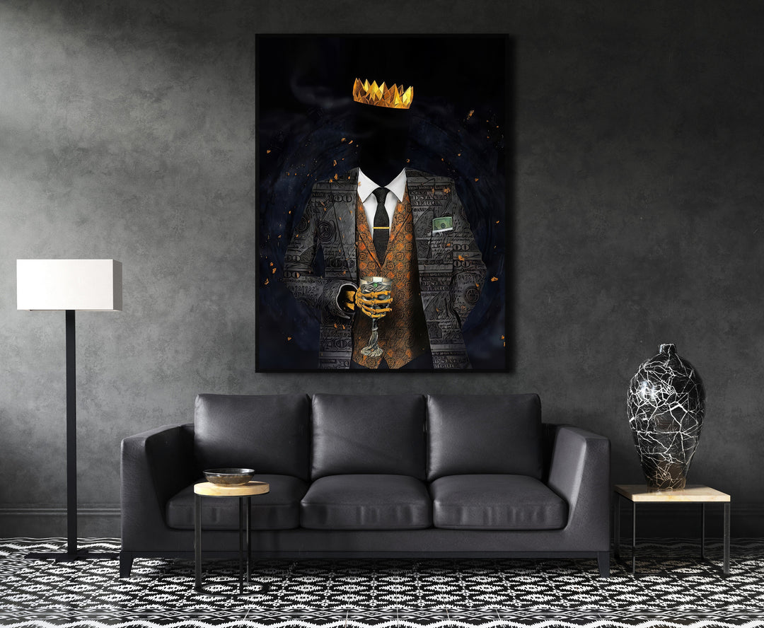 Men is King Money Success Canvas Print