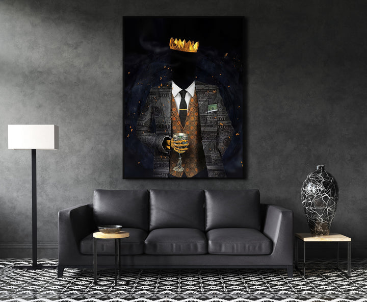 Men is King Money Success Canvas Print