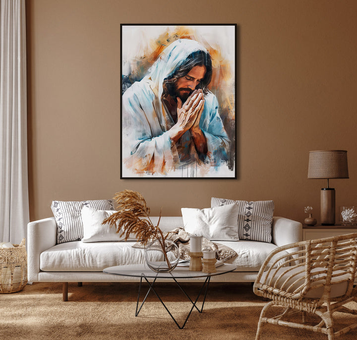 Close-up of Jesus the Savior Wall Art Print