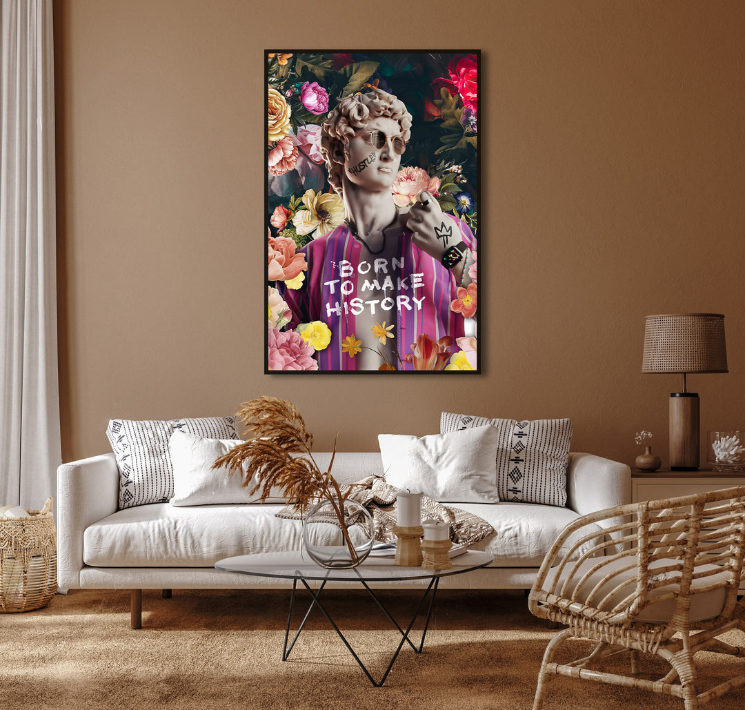 David Floral Abstract Painting